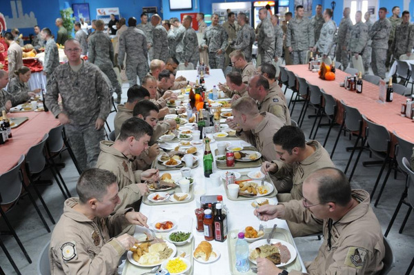 Dinner for the aircrew