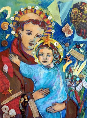 Miriam's painting of St. Anthony and Christ child