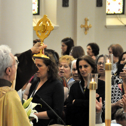 priest raising relic