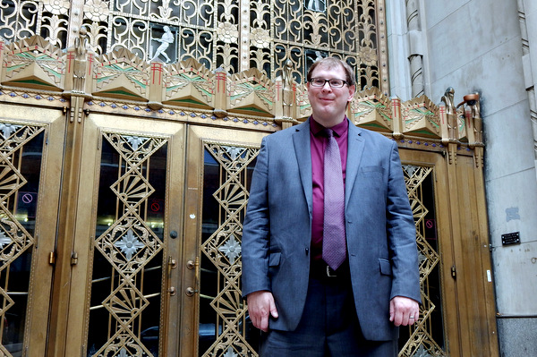 Br. Michael Charron, OFM, outside the courthouse