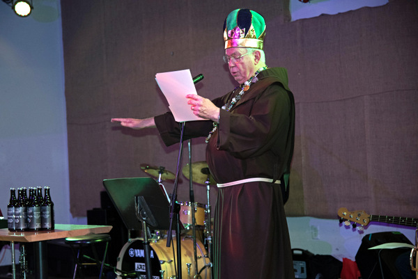 Fr. Carl Langenderfer blessed the St. Anthony Quad Beer