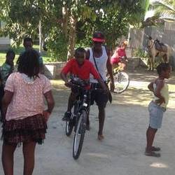 boy on bicycle