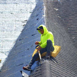 man on roof