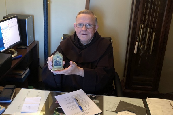 Br. Gene with OLO Perpetual Help shrine