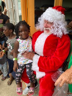 Santa and children