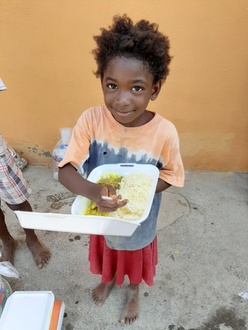 child with food