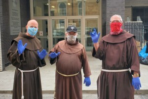 friars in masks