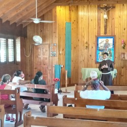 friar in church