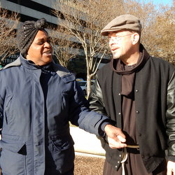 Br. Michael Radomski on the streets of Detroit