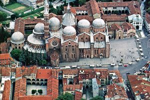 Aerial view of St. Anthony Basilica in Padua