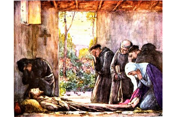 painting of st francis death