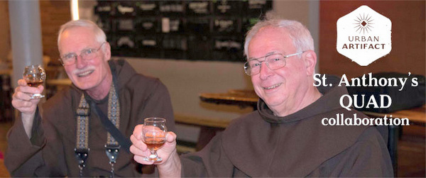 Fr. Frank Jasper and Fr. Carl Langenderfer invite you to the St. Anthony Quad Beer Release Party and Fundraiser at Urban Artifact Brewery